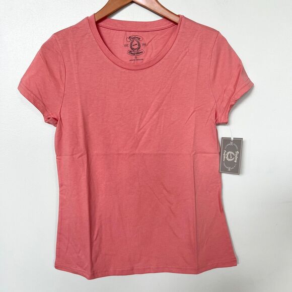 NEW Women's Premium Basic T-Shirt Short Sleeve Crew Neck Solid Top Victory - Picture 1 of 7